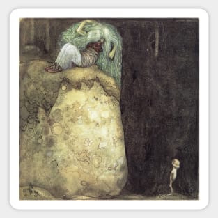 The Boy Who Was Never Afraid - John Bauer Sticker